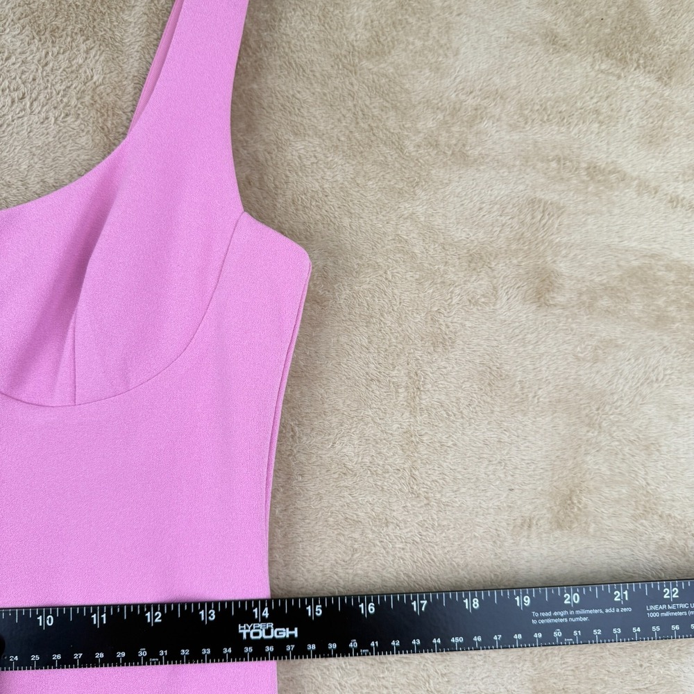 Wayf Nordstrom Pink Maxi Dress Size S Front Slit‎ Front Long Bodycon Bustier NWT - Picture 8 of 10